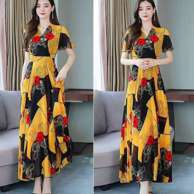 Maxi họa tiết dáng dài thời trang