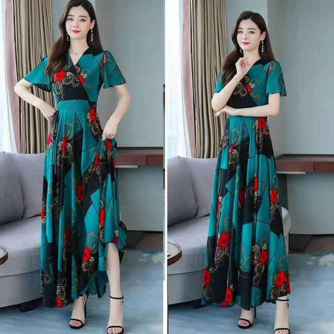 Maxi họa tiết dáng dài thời trang